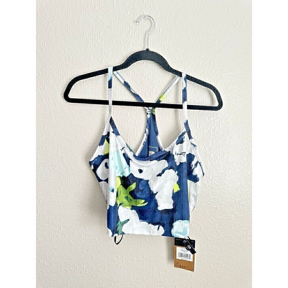 The North Face Top Womens Size XL Dune Sky Tanklette Flashdry Fabric Floral